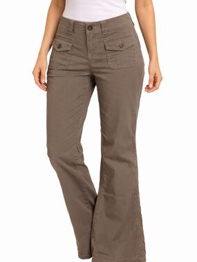 Women’s y2k Khaki Bootcut Pants Low Rise Stretch Flare Casual Work Pants Tan